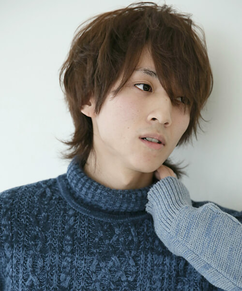 メンズミディアムビジカジ<br>セミウェットツーブロックスタイル